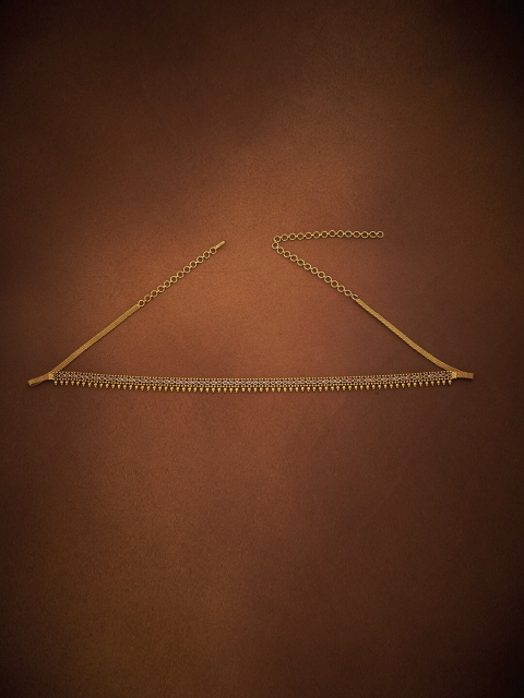 

Kushal's Fashion Jewellery Gold Plated Stone Studded Waist Chain Saree Accessories