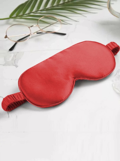 

JENNA Unisex Red Solid Sleeping Eye Mask
