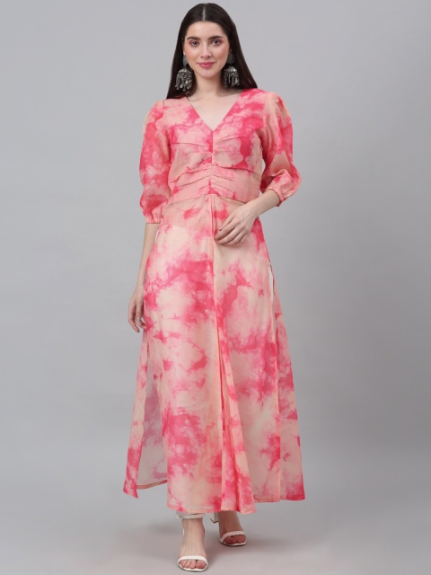 

NEUDIS Women Peach-Coloured Dyed Kurta