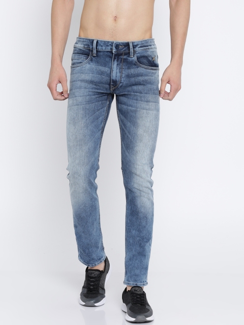 

HRX by Hrithik Roshan Men Blue Skinny Fit Mid-Rise Clean Look Stretchable Jeans