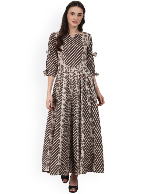 

Nayo Women Brown Printed Anarkali Kurta