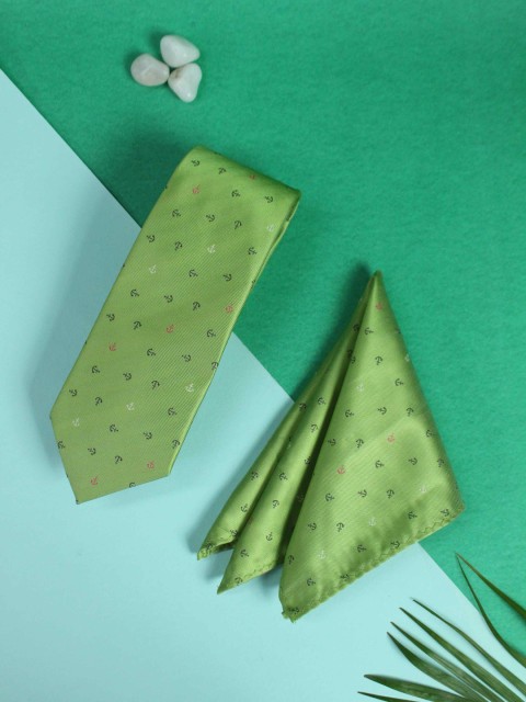 

Tossido Men Green Printed Accessory Gift Set