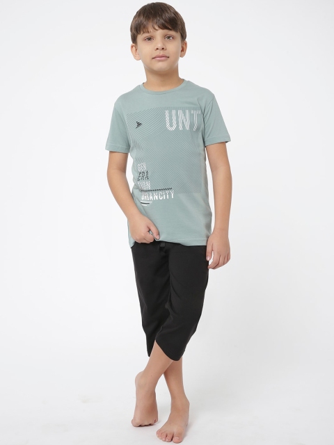 

Sweet Dreams Boys Green & Black Printed Night suit 5044AV