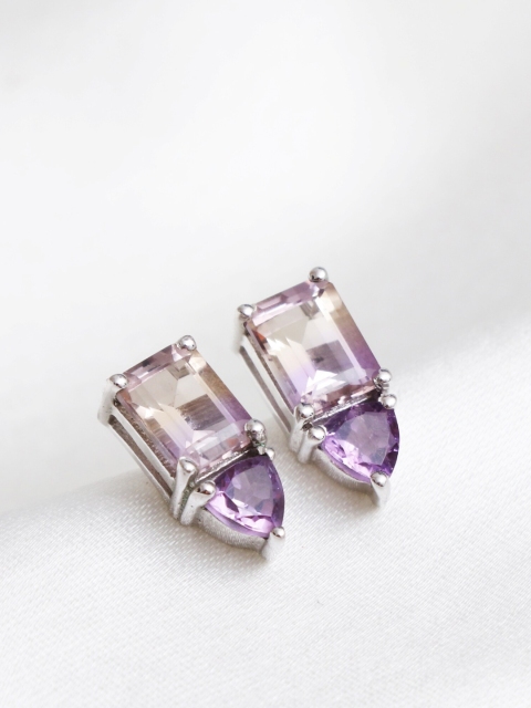 

HIFLYER JEWELS Women Purple Contemporary Studs Earrings