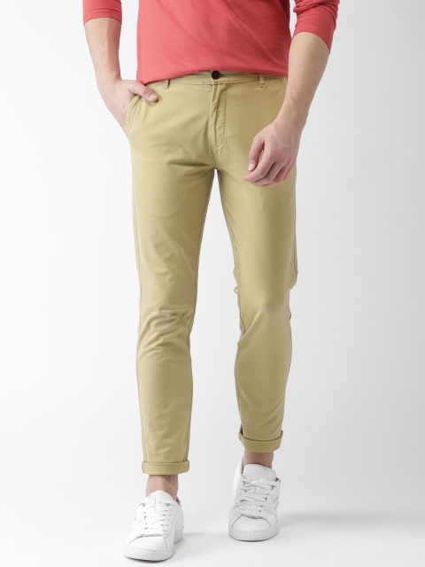 

Mast & Harbour Men Khaki Skinny Fit Solid Chinos