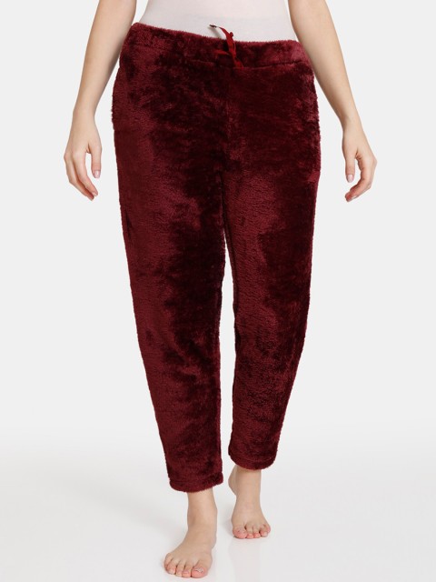 

Zivame Women Maroon Solid Lounge Pants