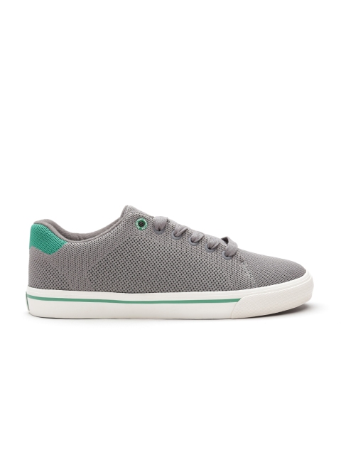 

United Colors of Benetton Men Grey Woven Sneakers