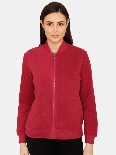 

Zivame Women Red Solid Sweatshirt