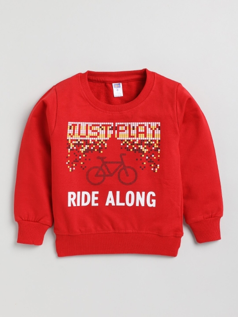 

Nottie Planet Boys Red Typography Printed T-shirt
