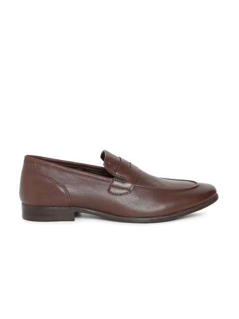 

United Colors of Benetton Men Brown Leather Formal Slip-Ons