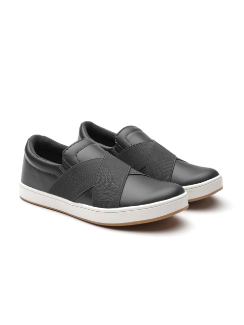 

United Colors of Benetton Men Black Slip-On Sneakers