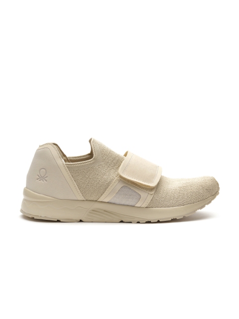 

United Colors of Benetton Men Beige Woven-Design Walking Shoes