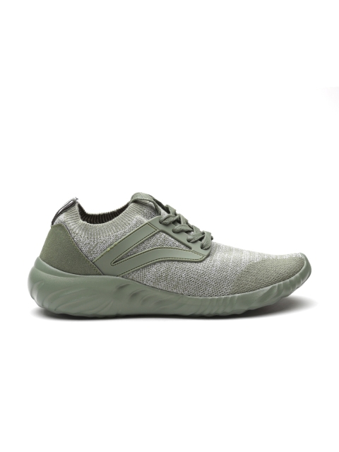 

United Colors of Benetton Men Olive Green Knitted Sneakers