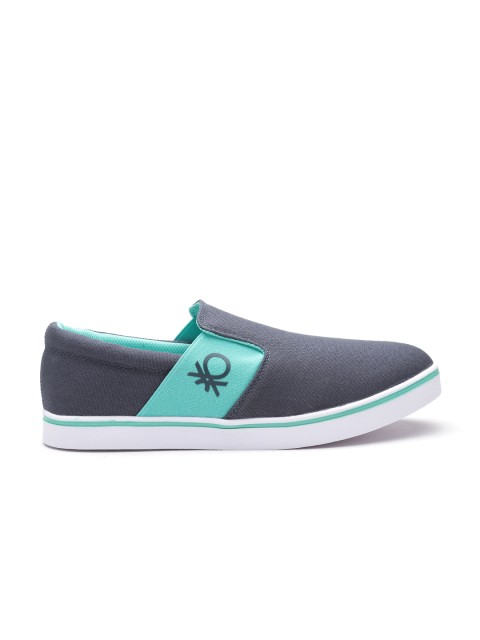 

United Colors of Benetton Men Navy Slip-On Sneakers, Navy blue