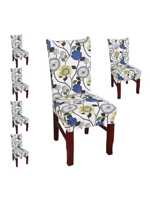

Styleys Set of 6 White Printed Chair Cover