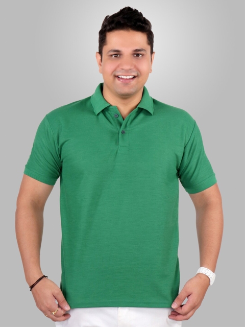 

The Label Bar Men Green Polo Collar T-shirt
