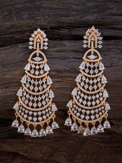 

Kushal's Fashion Jewellery White Contemporary Drop Earrings