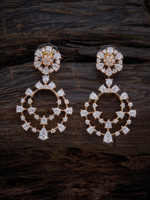 

Kushal's Fashion Jewellery Women White Circular Drop Earrings