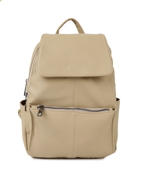 

Mast & Harbour Women Beige Solid Backpack
