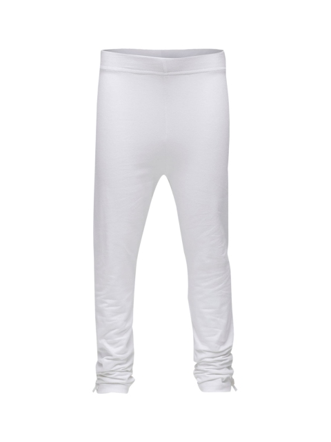 

3PIN Girls White Solid Ankle-Length Cotton Leggings