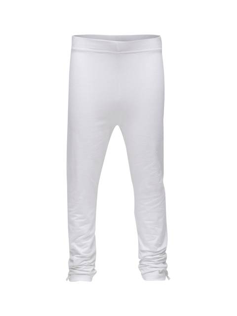 

3PIN Girls White Solid Ankle-Length Cotton Leggings