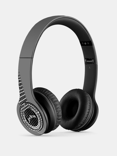 

macmerise Black Solid Jim Beam Flamenco P47 Bluetooth Wireless On-Ear Headphones With Mic, Grey