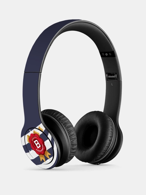 

macmerise Adults Navy Blue Jim Beam P47 Bluetooth Wireless On-Ear Headphones with Mic