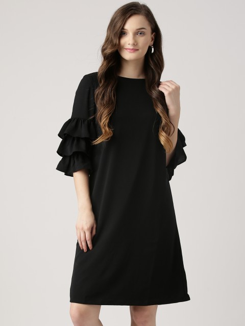 

Marie Claire Women Black Solid A-Line Dress