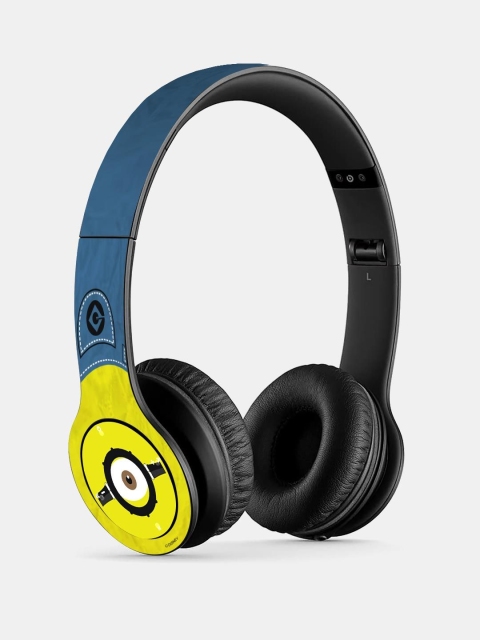 

macmerise Blue & Black Denim Minion P47 Bluetooth Wireless On-Ear Headphones with Mic