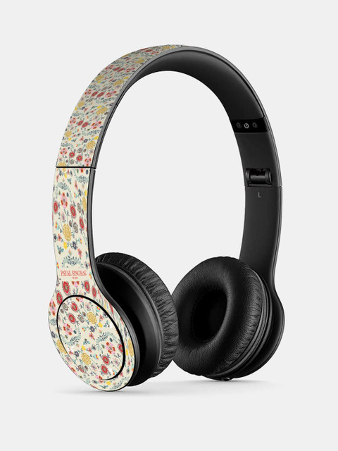 

macmerise Black Printed Payal Singhal Spring P47 Bluetooth Wireless On-Ear Headphones With Mic