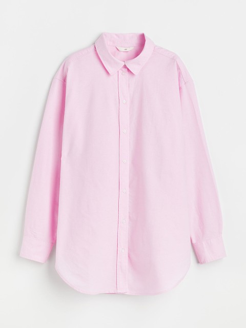 

H&M Women Pink Oxford Shirt