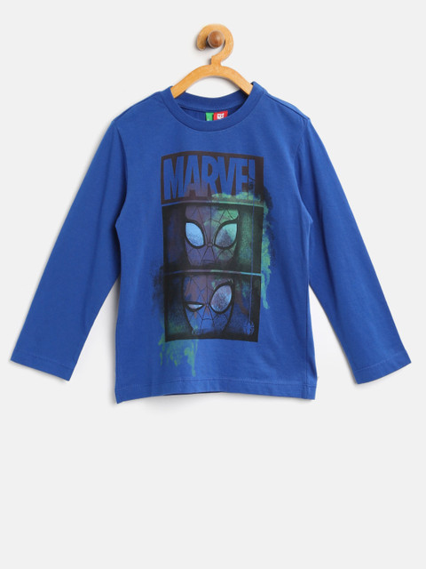 

United Colors of Benetton Boys Blue Marvel Print T-shirt