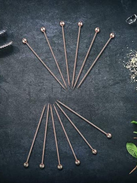 

BAR BOX Set of 12 Rose Gold-Toned Steel Cocktail Stirrers