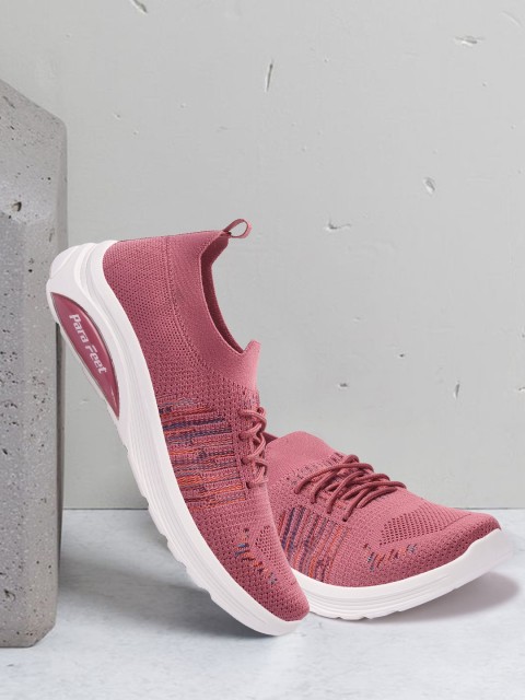 

RINDAS Women Pink Woven Design Lightweight Sneakers