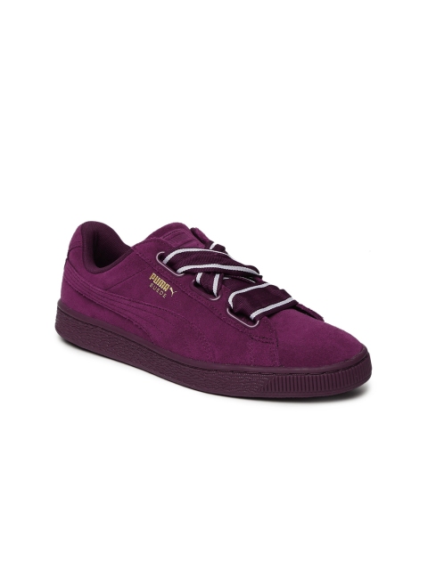 

Puma Women Purple Suede Heart Satin II Sneakers
