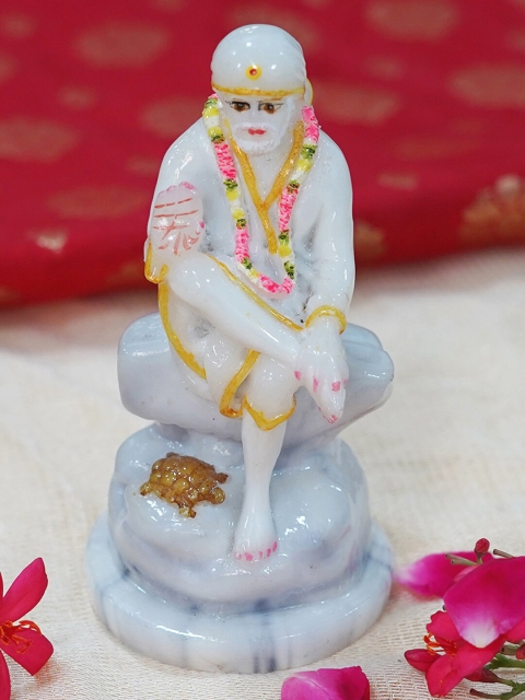 

Gallery99 White Sai Baba Handpainted Idol Showpieces
