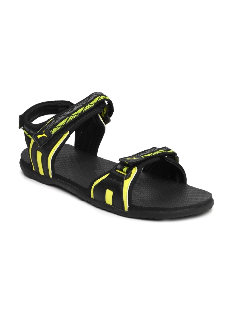 Puma Unisex Black & Yellow Nova Sports Sandals available at myntra for Rs.949