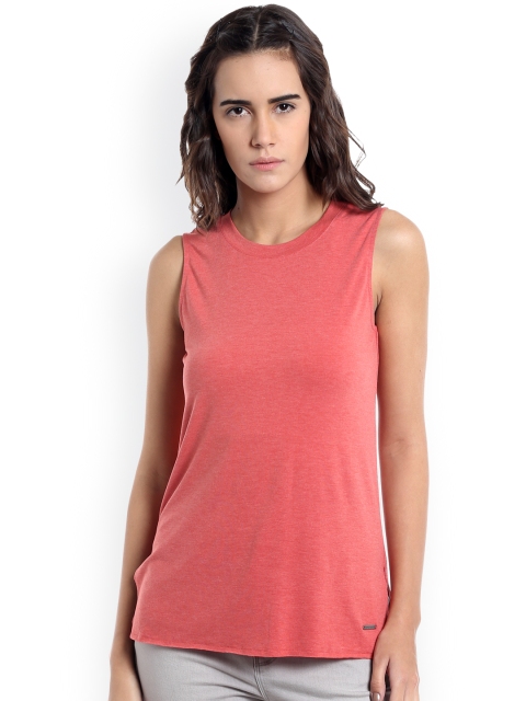 

Vero Moda Women Coral Pink Solid Top