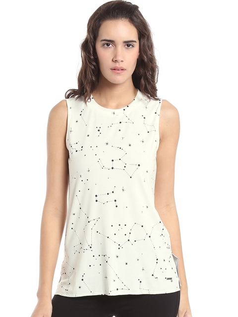 

Vero Moda Women Off-White Printed Top
