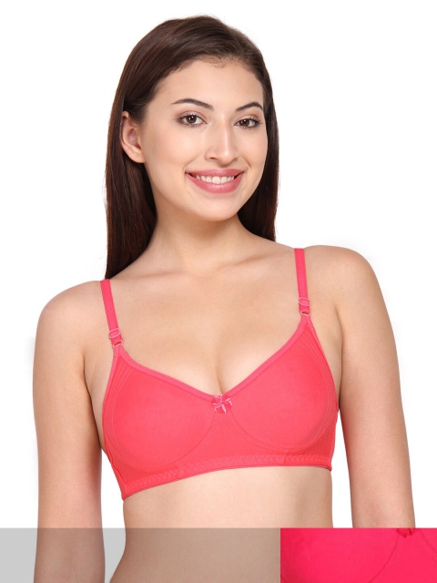 

Innocence Pack Of 2 Coral & Fuchsia Non Padded & Non-Wired Bra