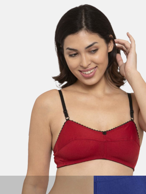 

Innocence Pack Of 2 Blue & Maroon Non Padded & Non-Wired Bra