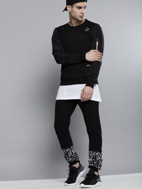

Kook N Keech Men Black Solid Sweatshirt