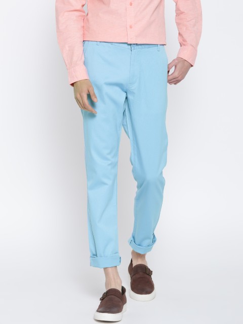 

United Colors of Benetton Men Blue Slim Fit Solid Chinos