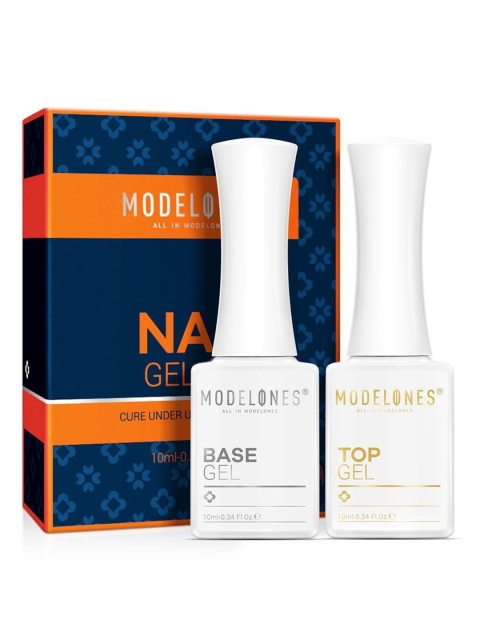 

Modelones Set Of 2 Gel Top & Base Coat Gel Nail Polish 10 ml Each, Multi