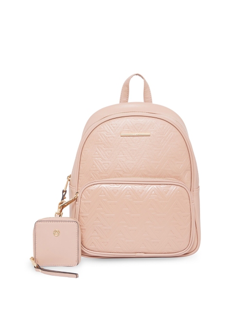 

ALDO Women Pink Solid Backpack With Wallet