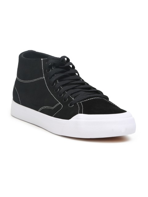 

DC Men Black EVAN HI ZERO Mid-Top Suede Sneakers