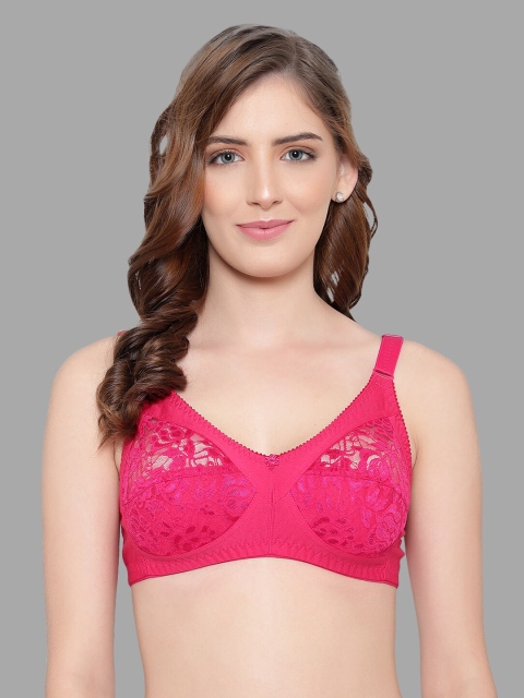 

KYODO Pink Floral Lace Bra