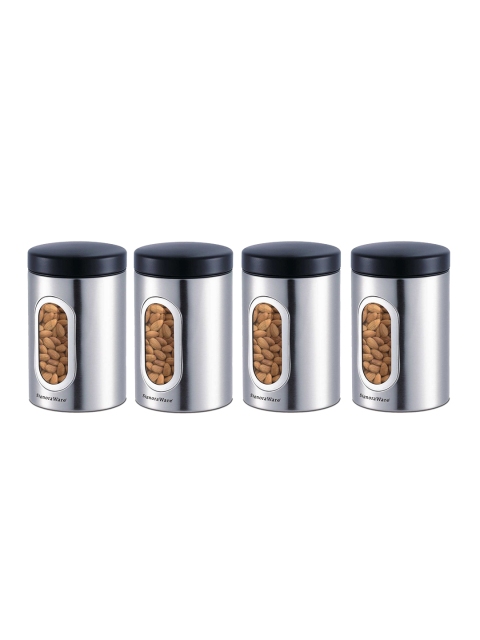 

SignoraWare Set Of 4 Solid Stainless Steel Food Container, Silver