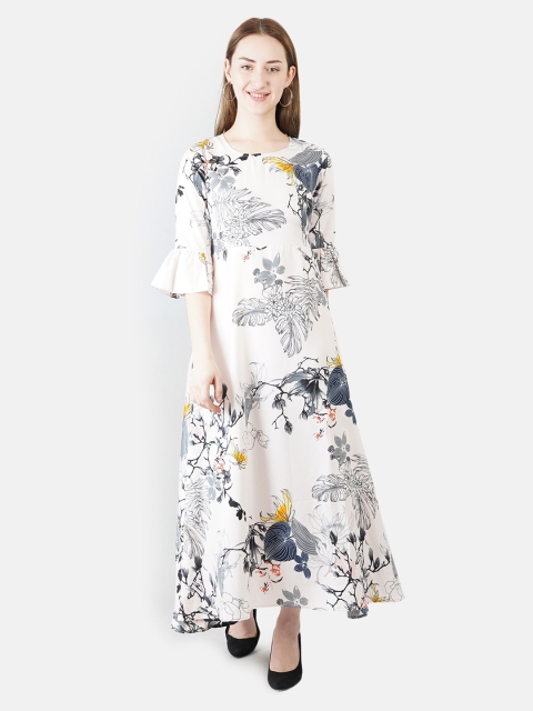 

Indietoga Women Pink Floral Crepe Maxi Dress