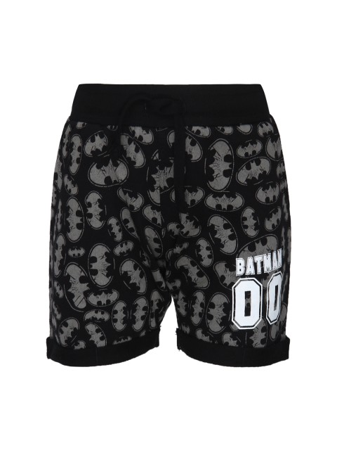 

Kids Ville Boys Black & Grey Regular Fit Batman Printed Shorts